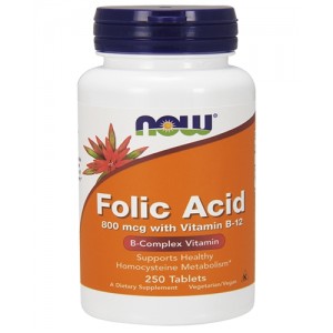 Folic Acid & B12 800 мкг – 250 таб Фото №1