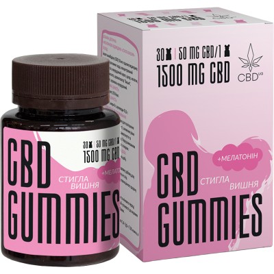 Желейные медвежата с CBD 50 мг+мелатонин - 30 шт - спелая вишня