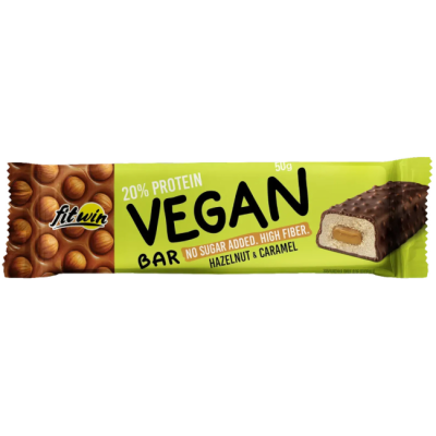 Батончик Vegan Bar 20% - 50 г - фундук-карамель