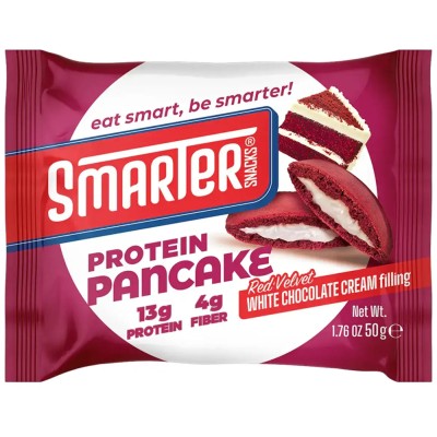 Белковый панкейк "Красный бархат" с кремовой начинкой со вкусом "белый шоколад" (Protein Red Velvet Pancake) - 55г