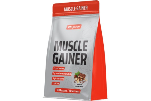 Muscle Gainer - 1 кг - шоколад с фундуком
