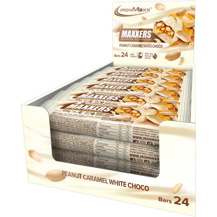 IronMaxx Батончик Maxxers - 49 г - белый шоколад/арахис-карамель