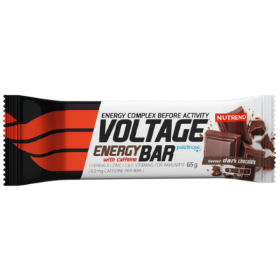 Батончик Voltage Energy Bar With Caffeine 65 г чорний шоколад