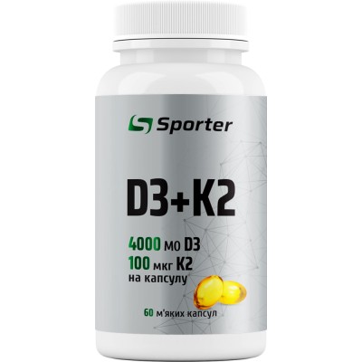 D3 4000 МО + K2 100 мкг - 60 м`ягких капсул