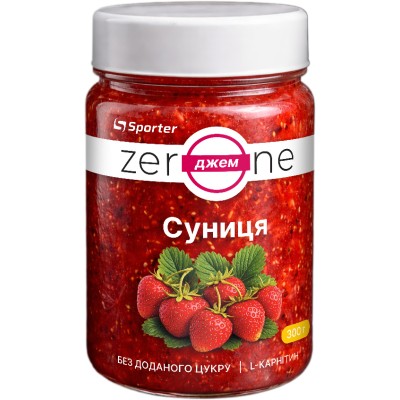 Джем Zero One ягодный - 300 г - земляника
