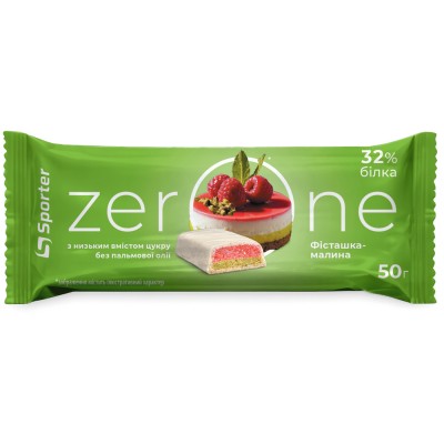 Батончик Zero One 50 г - фисташка-малина NEW
