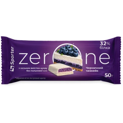 Батончик Zero One 50 г - черничный чизкейк NEW