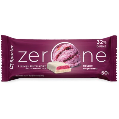 Батончик Zero One 50 г - ягодное мороженое NEW
