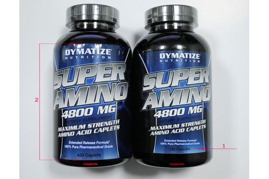 Як відрізнити оригінал від підробки Dymatize Amino 4800