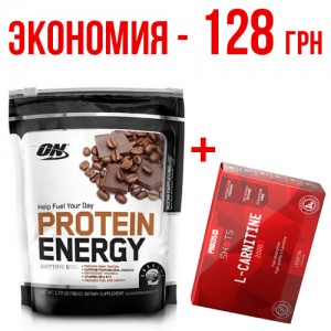 PROTEIN ENERGY 0,720 кг chin ban+ Prozis L-Carnitine 2000 5 амп Фото №1