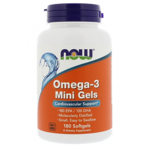 Omega-3 Mini Gels 600 мг - 180 софт гель Фото №1