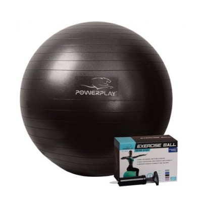 М'яч для фітнесу 4001 65см - Чорний + насос