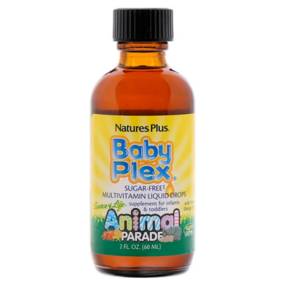 Вітаміни для новонароджених Baby Plex - 60 мл - апельсин (Sugar Free)