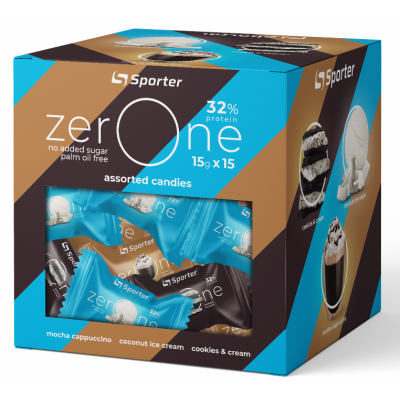 Коробка протеїнових цукерок Zero One Mix (15х15г)