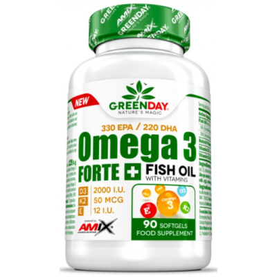GreenDay Omega3 FORTE 330/220 + D3,K2,Vit.E - 90 софт гель