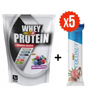 Whey Protein + 5 шт Батончик Сoconut Bar Фото №1