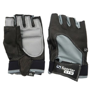Перчатки для фитнеса - черный/серый - L