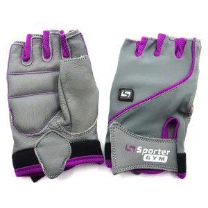 Перчатки для спорта - серый/фиолетовый - S