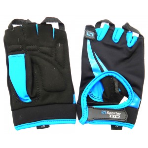 Перчатки для фитнеса - черный/синий - M