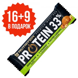Батончик Protein 33% (блок одного смаку 16+9 у подарунок) Фото №1
