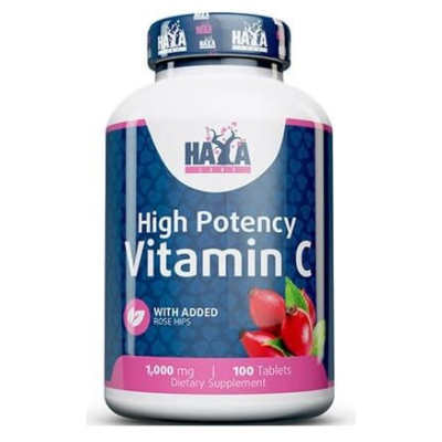 High Potency Vitamin C 1000mg with rose hips - 100 таб