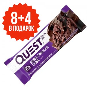 Батончик Quest Bar 60 г  (блок одного вкуса 8+4 шт в подарок) Фото №1