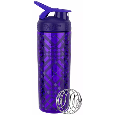 Шейкер SportMixer Sing Sleek - 820 мл - purple tratan plaid