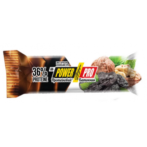 PowerPro Батончик 36%, 60 г (20шт/уп) - грецкий орех-чернослив
