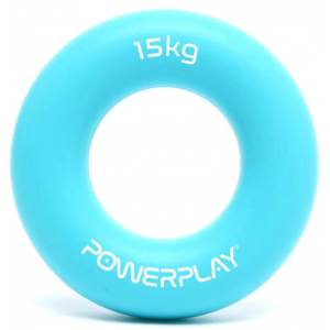 Еспандер кистьовий силіконовий PowerPlay PP-4324 Hand Grip Ring Light (15 кг) - блакитний Фото №1