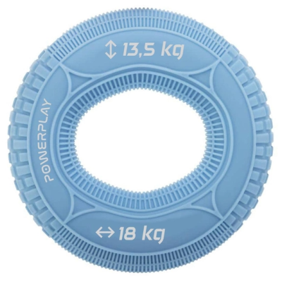 Еспандер кистевой силиконовый PowerPlay PP-4330 Hand Grip Ring Light (13,5-18 кг) - голубой