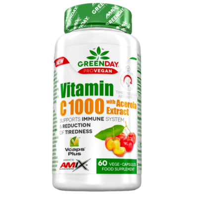 GreenDay ProVegan Vitamin C 1000mg з Acerola - 60 веган капс