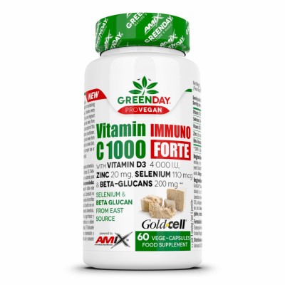 GreenDay ProVegan Vitamin C 1000mg Immuno Forte - 60 веган капс