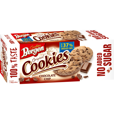 Печенье Bergen с шоколадной крошкой (без сахара) - 130 г