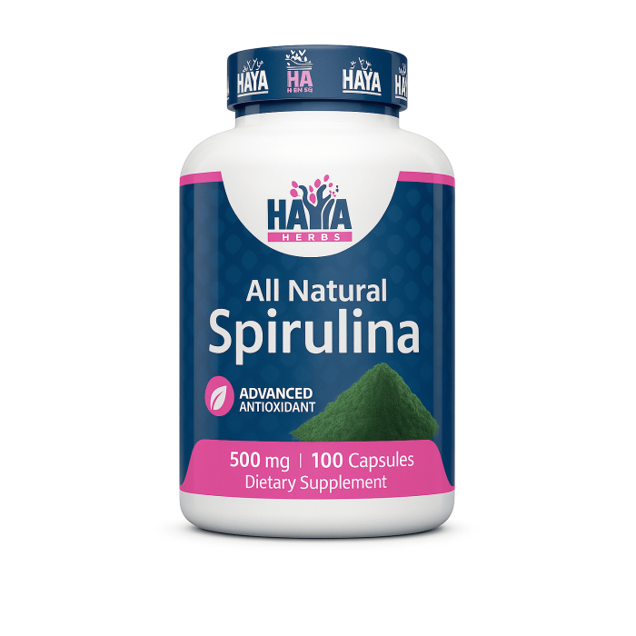 Haya Labs All Natural Spirulina 500mg - 100 капс