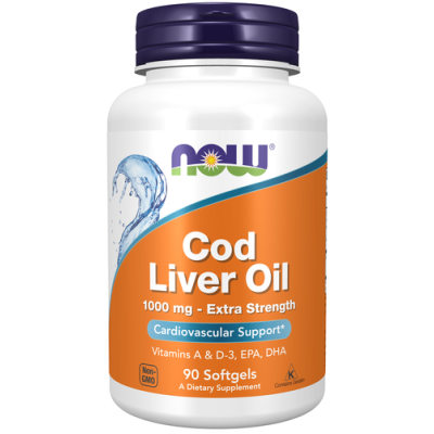 Cod Liver Oil 1,000 мг - 90 софт гель