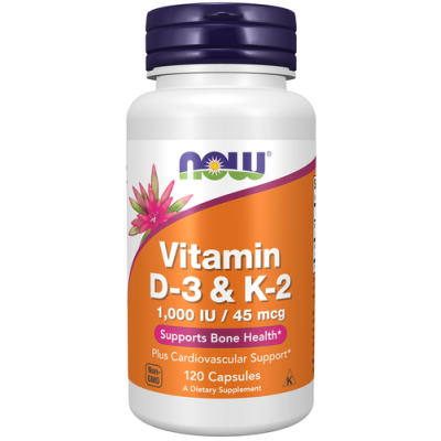 Vitamin D3 & K-2 1000 МО/45 мкг - 120 веган капс
