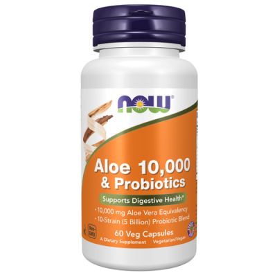 Aloe 10,000 & Probiotics - 60 веган капс