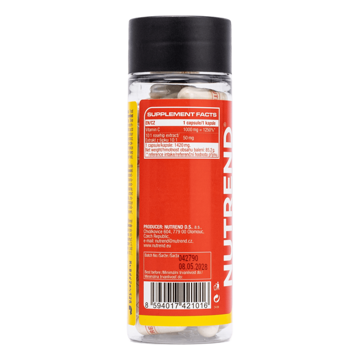 Nutrend Vitamin C with rose hips 1000мг - 60 капс