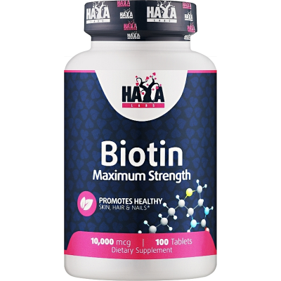 Biotin Maximum Strength 10,000 mcg - 100 таб