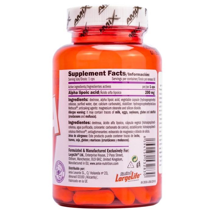 Amix ALA (Alpha Lipoic Acid) 200mg - 60 капс