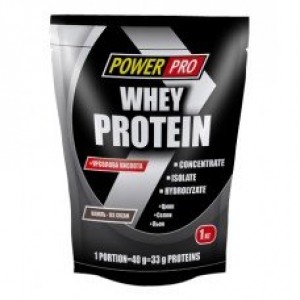 PowerPro Whey Protein, 1 кг - ванильное мороженое