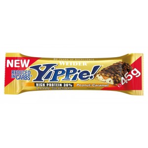 Weider Батончик Yippie! Bar 45g арахіс-карамель 18/1 Фото №1