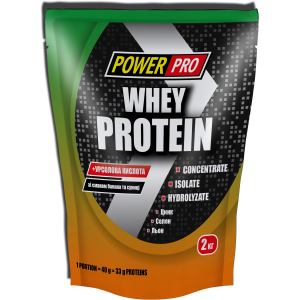 PowerPro Whey Protein, 2 кг - банан-суниця