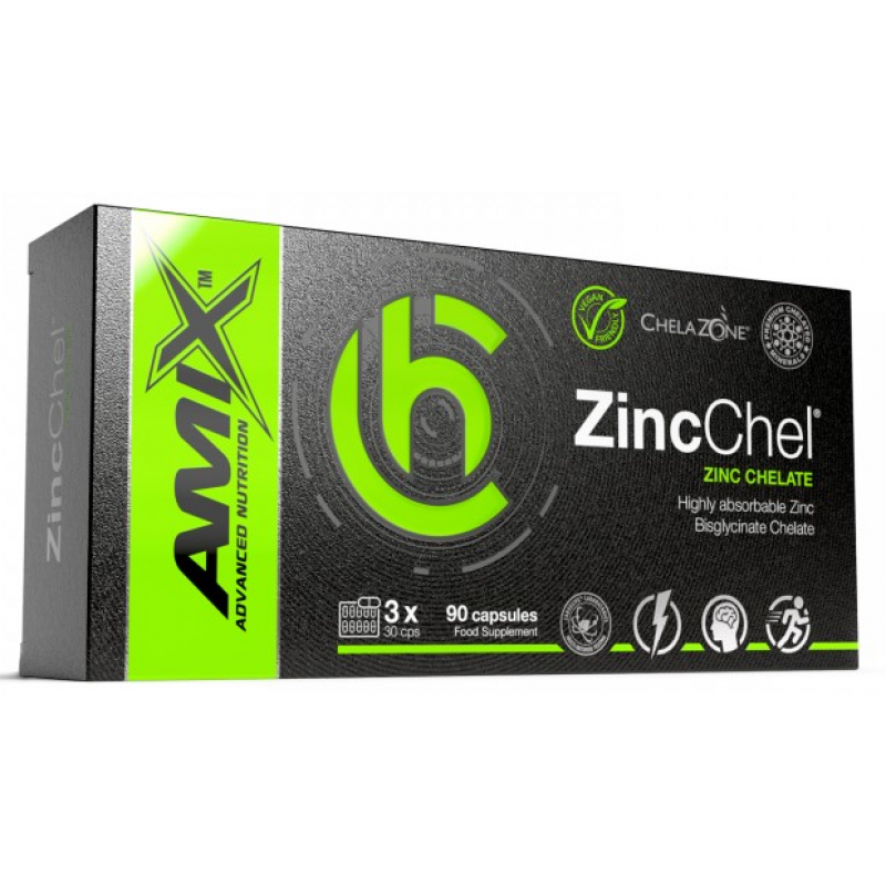 ChelaZone ZincChel Zinc Bisglycinate Chelate - 90 веган капс