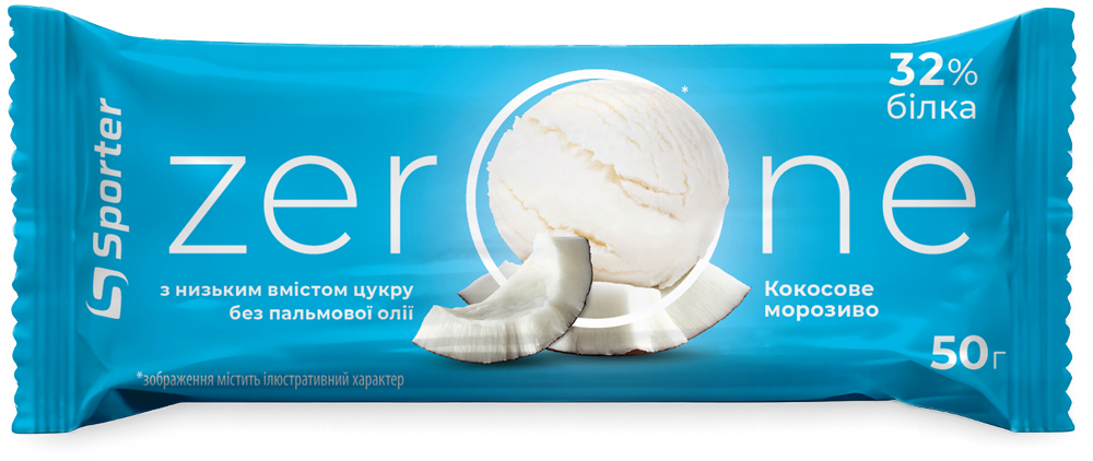 Батончик Zero One 50 г - кокосовое мороженое NEW купить Киев и
