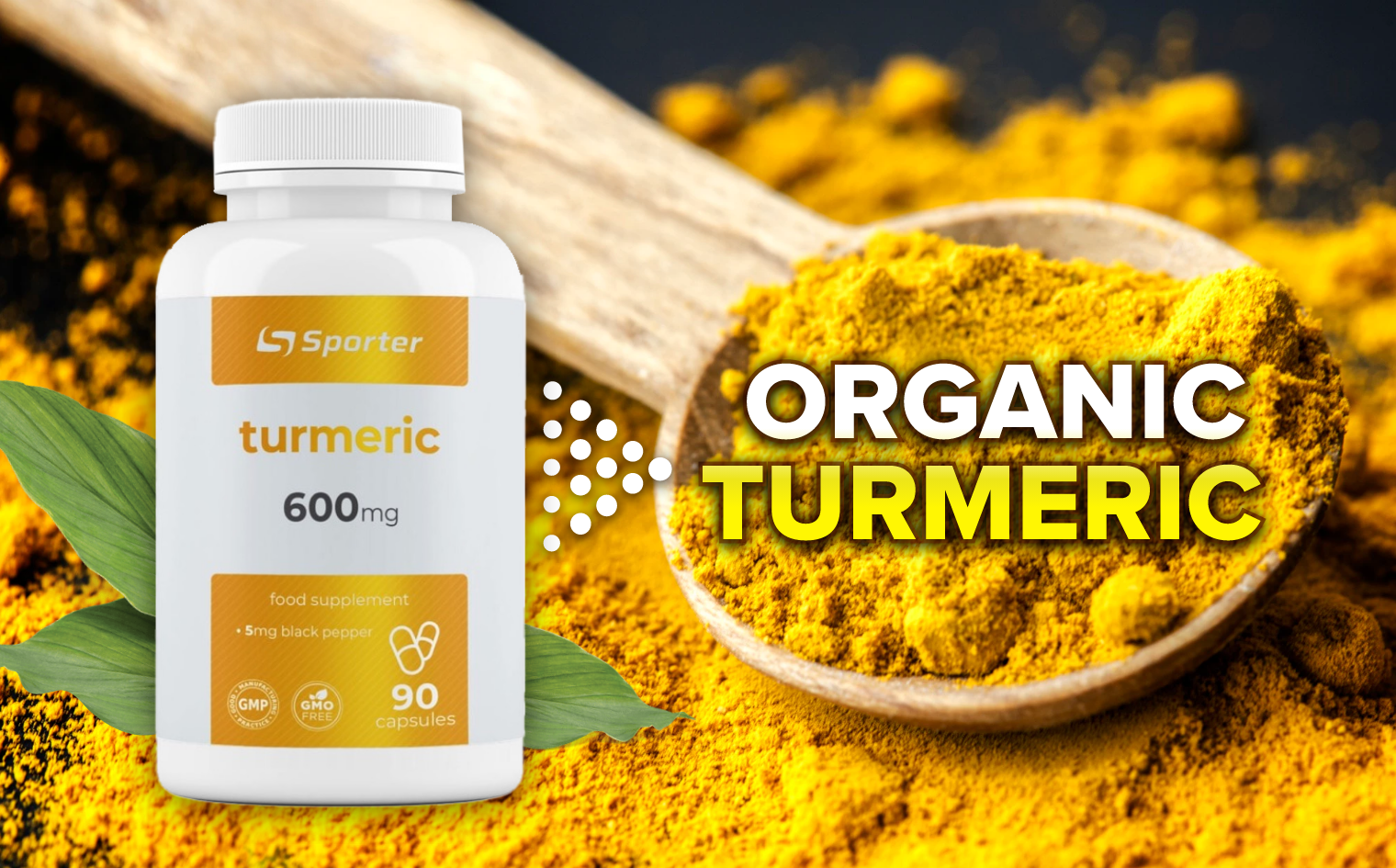 Organic Turmeric 600mg - 90 капс
