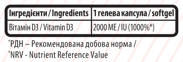 Vitamin D3 2000 ME - 120 гелевых капсул