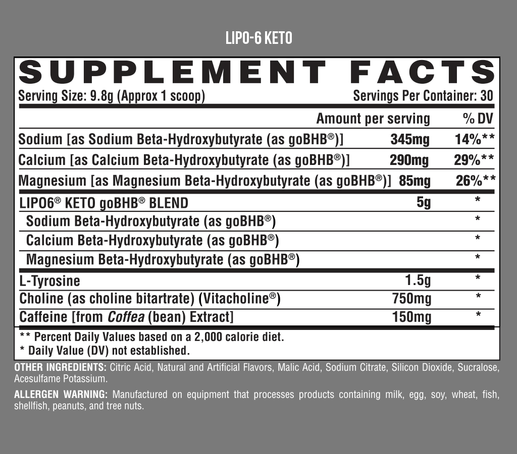 Lipo-6 Keto - 288 г