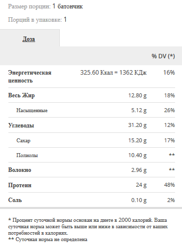 Батончик XTRACORE 80 гр
