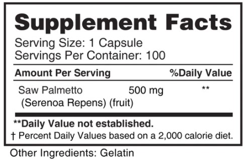 Saw Palmetto 500 mg - 100 капс